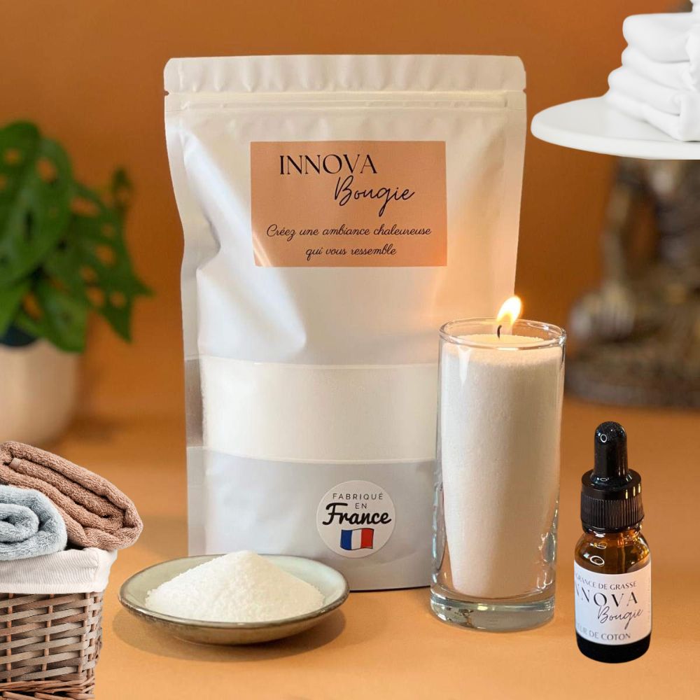 Pack bougie + parfum " FRAICHEUR LINGE PROPRE"