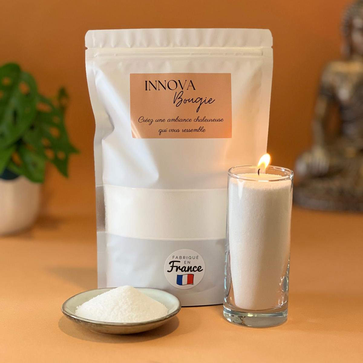 Poudre de Cire Blanche 500g + 20 mèches