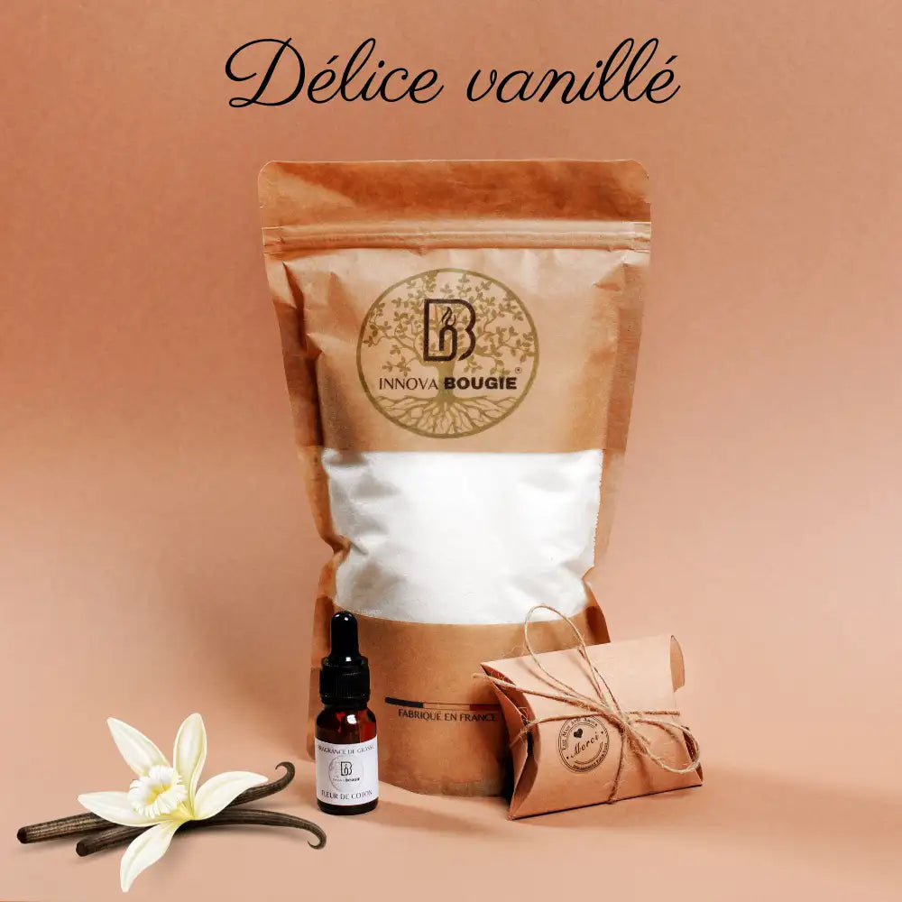 Pack bougie + parfum "DÉLICE VANILLÉ"