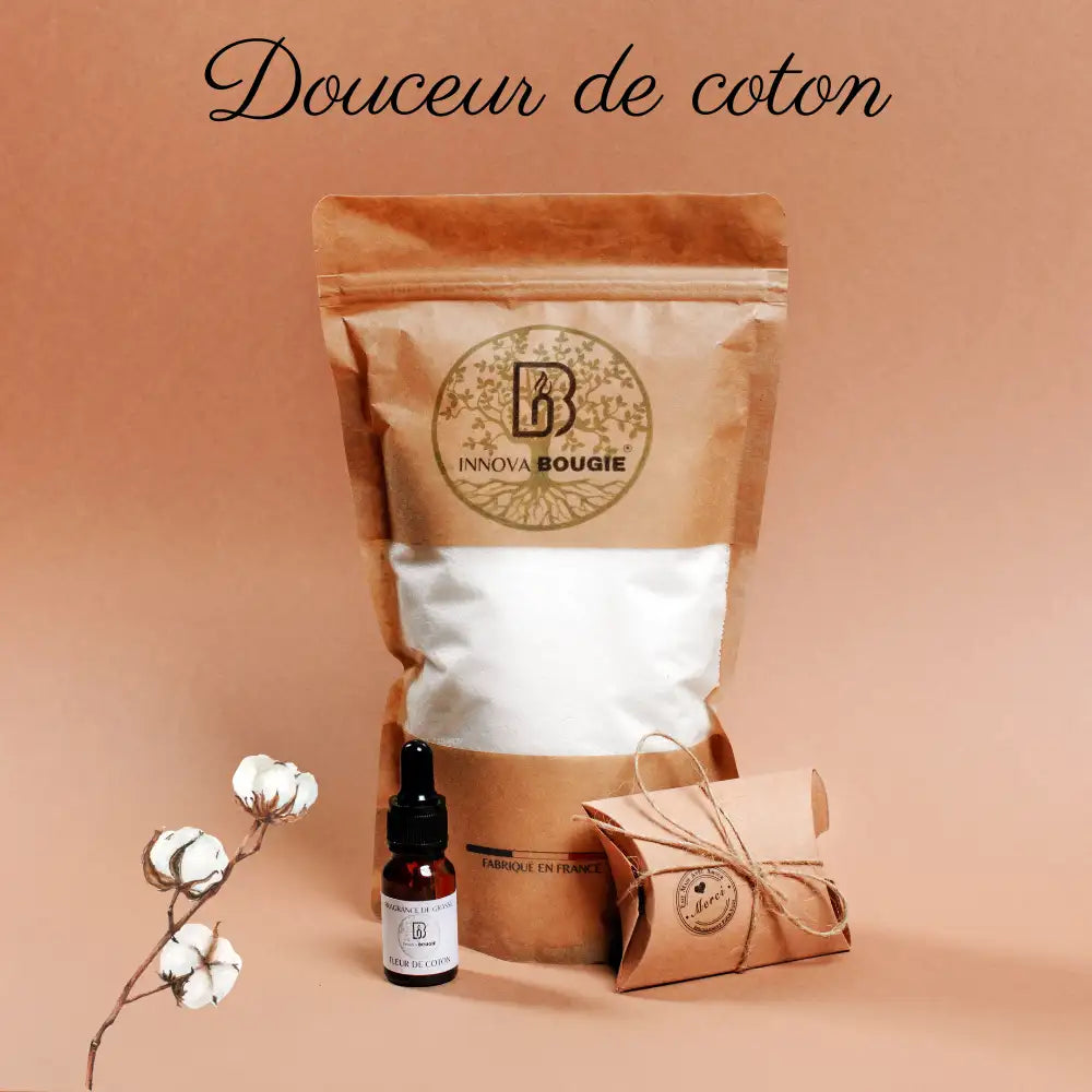 Pack bougie + parfum "DOUCEUR DE COTON"