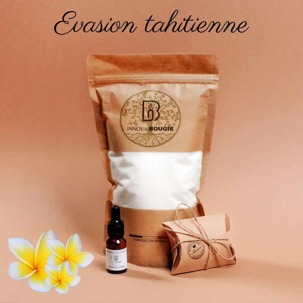 Pack bougie + parfum "EVASION TAHITIENNE"